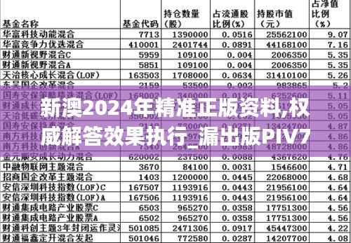 新澳2024年精准正版资料,权威解答效果执行_漏出版PIV7.37