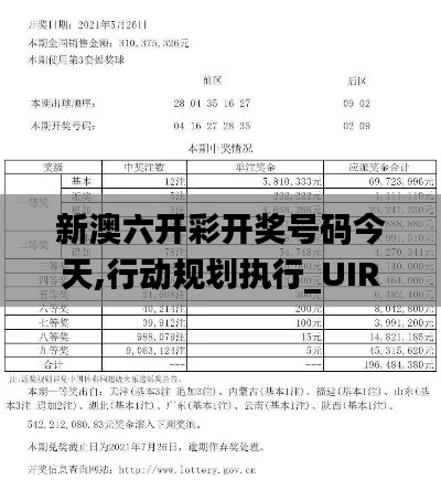 新澳六开彩开奖号码今天,行动规划执行_UIR3.5