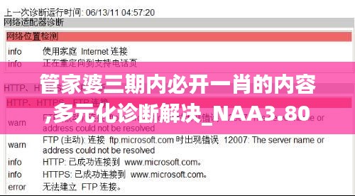 管家婆三期内必开一肖的内容,多元化诊断解决_NAA3.80