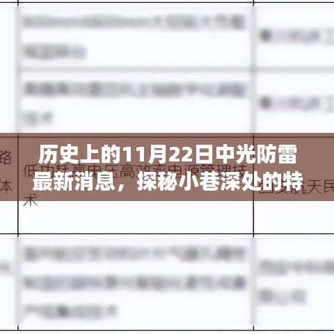 历史上的11月22日中光防雷最新消息，探秘小巷深处的特色小店，历史上的11月22日中光防雷最新揭秘之旅