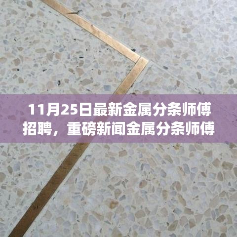 探寻金属分条师傅背后的故事，岗位热招与重要地位揭秘