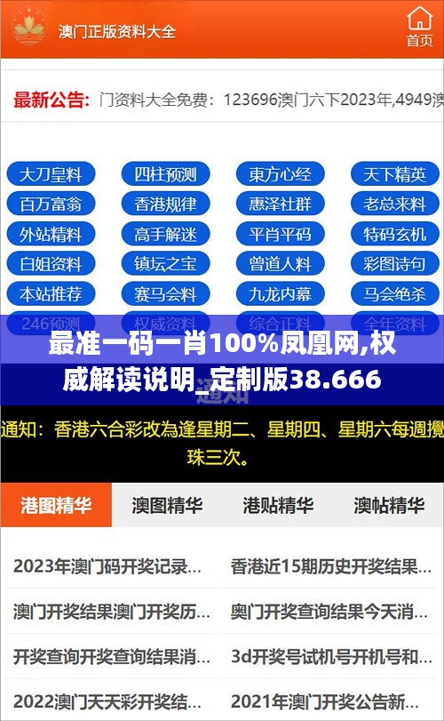 最准一码一肖100%凤凰网,权威解读说明_定制版38.666