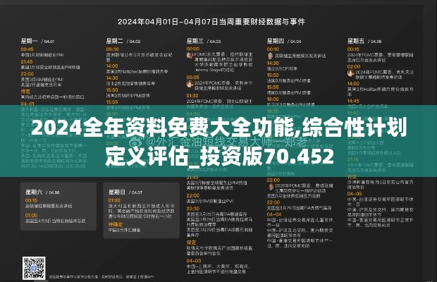 2024全年资料免费大全功能,综合性计划定义评估_投资版70.452
