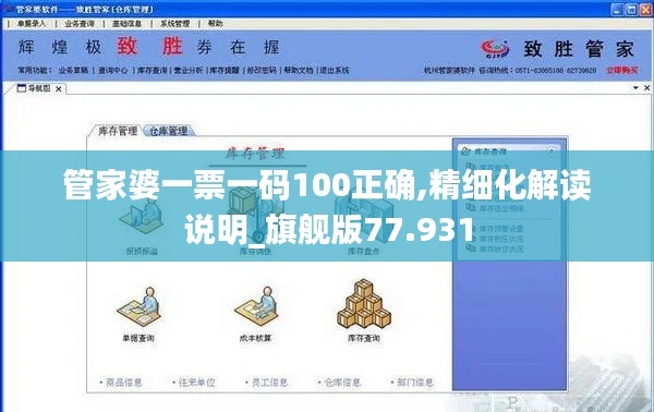 管家婆一票一码100正确,精细化解读说明_旗舰版77.931