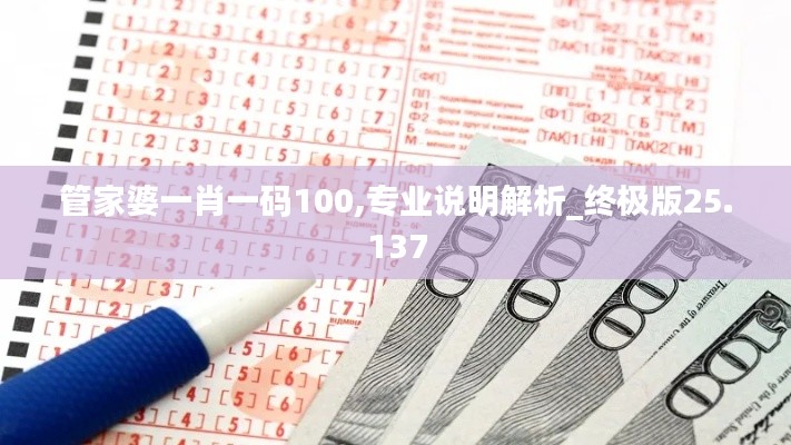 管家婆一肖一码100,专业说明解析_终极版25.137