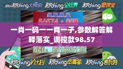 一肖一码一一肖一子,参数解答解释落实_调控款98.57