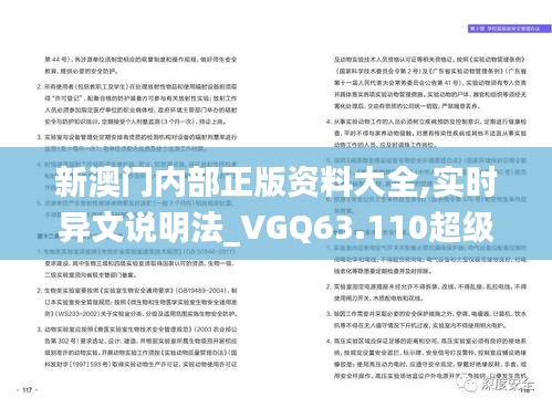 新澳门内部正版资料大全,实时异文说明法_VGQ63.110超级版