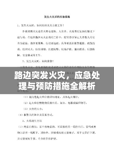 路边突发火灾，应急处理与预防措施全解析
