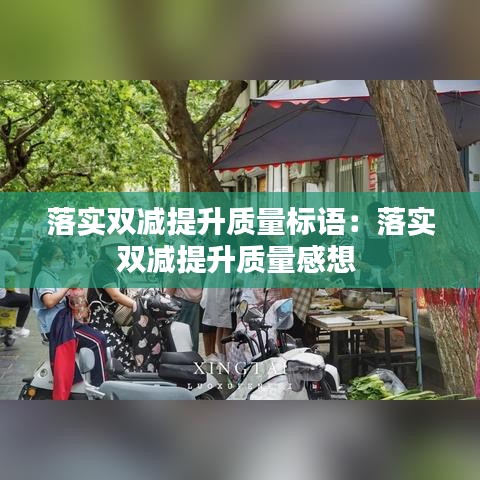 落实双减提升质量标语：落实双减提升质量感想 