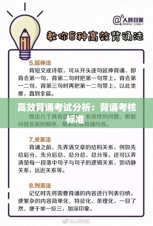 高效背诵考试分析：背诵考核标准 