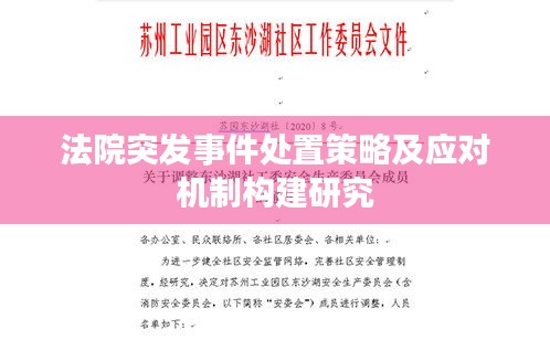 法院突发事件处置策略及应对机制构建研究