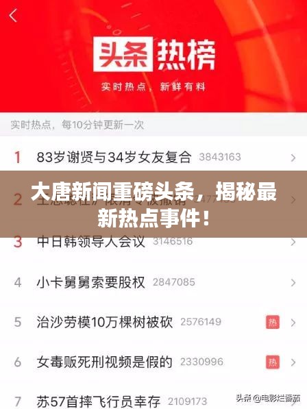 大唐新闻重磅头条，揭秘最新热点事件！