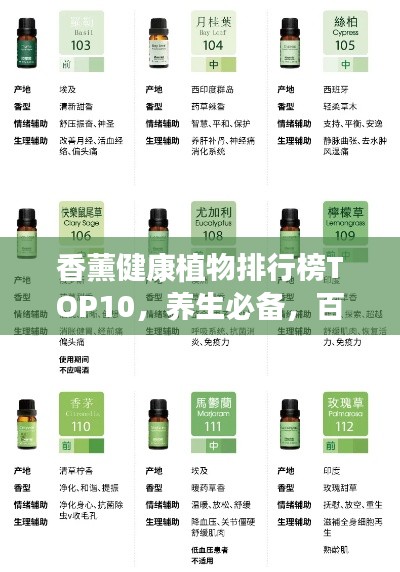 香薰健康植物排行榜TOP10，养生必备，百度都推荐！