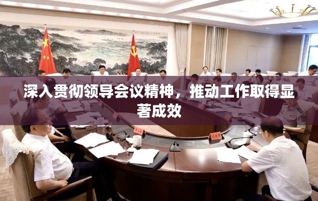 深入贯彻领导会议精神，推动工作取得显著成效