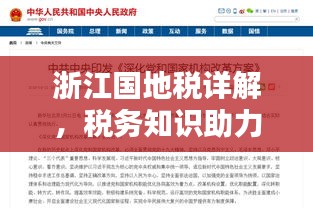 浙江国地税详解，税务知识助力企业腾飞，百度一搜便知